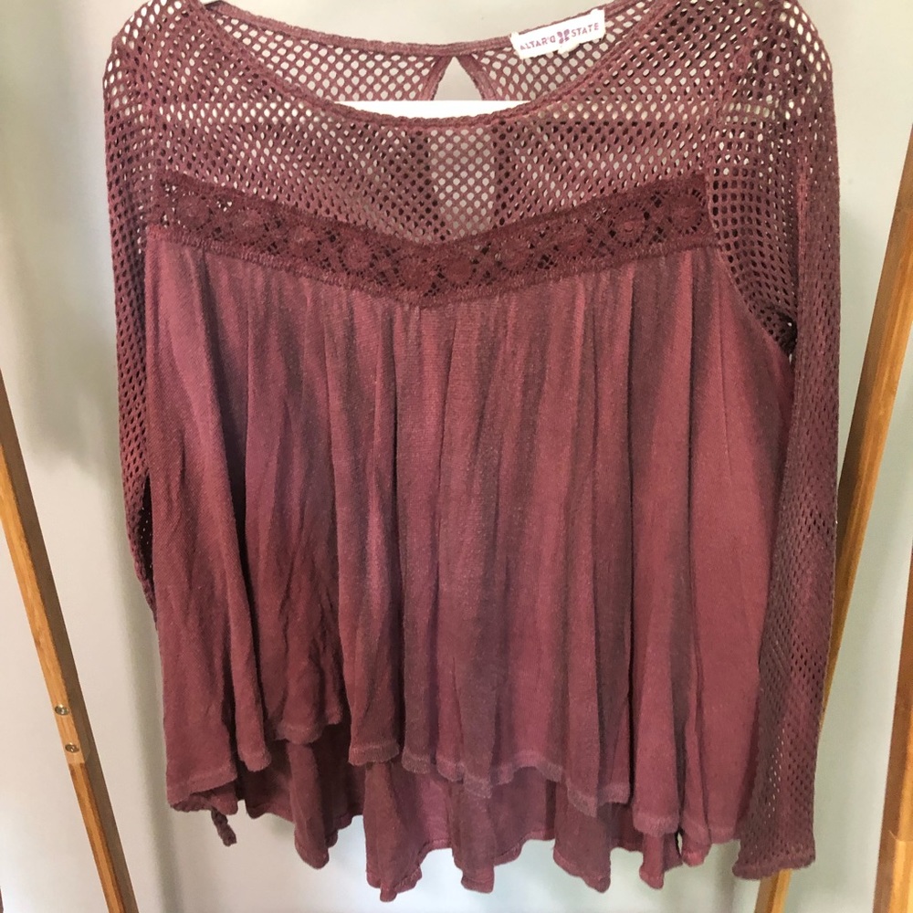 Altar’d State blouse with netting detail